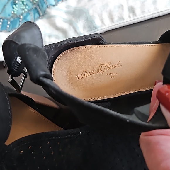 Black Suede Sandals sz 8.5 - Picture 5 of 6